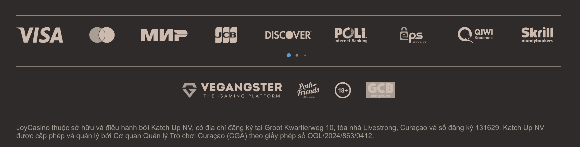 footer license joycasino